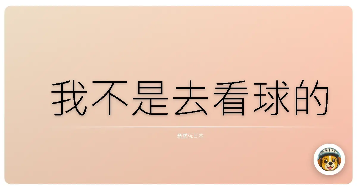我不是去看球的