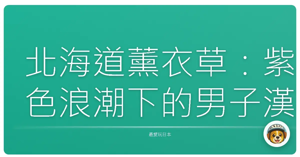 北海道薰衣草:紫色浪潮下的男子漢柔情