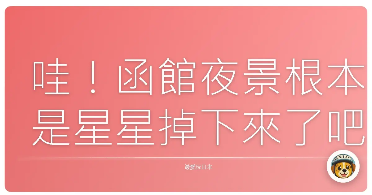 哇！函館夜景根本是星星掉下來了吧！美到哭！
